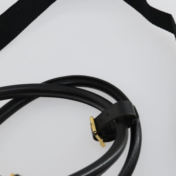 MCM Logogram Vicetos Boston Bag PVC 2way Black Gold Auth 152052