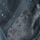 MCM Logogram Vicetos Boston Bag PVC 2way Black Gold Auth 152052-25