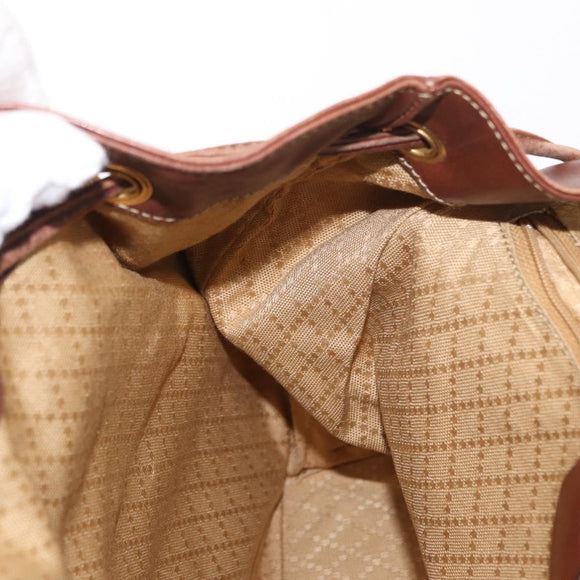 GUCCI Bamboo Backpack Leather Brown Gold 003 2058 0016 Auth 152053