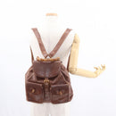 GUCCI Bamboo Backpack Leather Brown Gold 003 2058 0016 Auth 152053-25