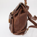 GUCCI Bamboo Backpack Leather Brown Gold 003 2058 0016 Auth 152053-4