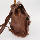 GUCCI Bamboo Backpack Leather Brown Gold 003 2058 0016 Auth 152053-5