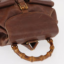 GUCCI Bamboo Backpack Leather Brown Gold 003 2058 0016 Auth 152053-6