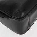 GUCCI Shoulder Bag Leather Black Gold Auth 152055-9