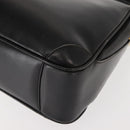 GUCCI Shoulder Bag Leather Black Gold Auth 152055-14