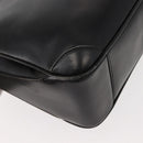 GUCCI Shoulder Bag Leather Black Gold Auth 152055-15