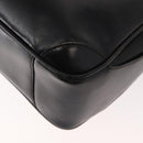 GUCCI Shoulder Bag Leather Black Gold Auth 152055-16