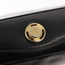 GUCCI Shoulder Bag Leather Black Gold Auth 152055-17