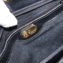 GUCCI Shoulder Bag Leather Black Gold Auth 152055-18