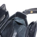 GUCCI Shoulder Bag Leather Black Gold Auth 152055-19