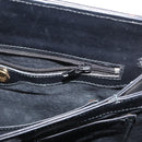 GUCCI Shoulder Bag Leather Black Gold Auth 152055-21