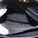 GUCCI Shoulder Bag Leather Black Gold Auth 152055-11