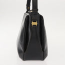 GUCCI Shoulder Bag Leather Black Gold Auth 152055-3
