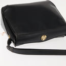 GUCCI Shoulder Bag Leather Black Gold Auth 152055-6