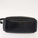 GUCCI Shoulder Bag Leather Black Gold Auth 152055-5