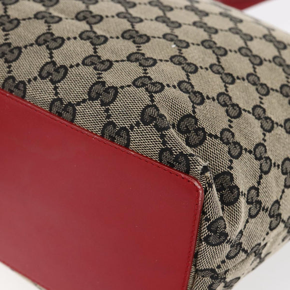 GUCCI GG Canvas Tote Bag Beige Gold 002 1098 4025 Auth 152056