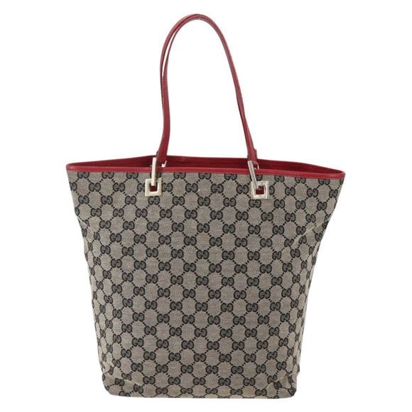 GUCCI GG Canvas Tote Bag Beige Gold 002 1098 4025 Auth 152056