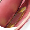 CARTIER Must Line Tennis Bag Leather Bordeaux Gold Auth 152057-17