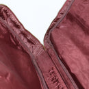 CARTIER Must Line Tennis Bag Leather Bordeaux Gold Auth 152057-21