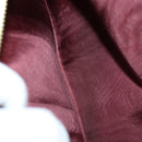 CARTIER Must Line Tennis Bag Leather Bordeaux Gold Auth 152057-24