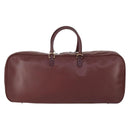 CARTIER Must Line Tennis Bag Leather Bordeaux Gold Auth 152057-3