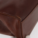 Salvatore Ferragamo Tote Bag Leather Embossed Brown Gold Auth 152061-9