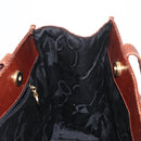 Salvatore Ferragamo Tote Bag Leather Embossed Brown Gold Auth 152061-17