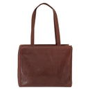 Salvatore Ferragamo Tote Bag Leather Embossed Brown Gold Auth 152061-2