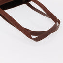 Salvatore Ferragamo Tote Bag Leather Embossed Brown Gold Auth 152061-7