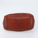 SAINT LAURENT Hand Bag Leather Gold Red Auth 152066-5