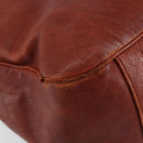 SAINT LAURENT Hand Bag Leather Gold Red Auth 152066-14