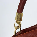 SAINT LAURENT Hand Bag Leather Gold Red Auth 152066-17