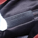 SAINT LAURENT Hand Bag Leather Gold Red Auth 152066-22