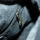 GUCCI Bamboo Shoulder Bag Suede 2way Black Gold 001 2058 1638 0 Auth 152069-22