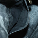 GUCCI Bamboo Shoulder Bag Suede 2way Black Gold 001 2058 1638 0 Auth 152069-23