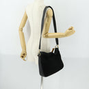 GUCCI Bamboo Shoulder Bag Suede 2way Black Gold 001 2058 1638 0 Auth 152069-24