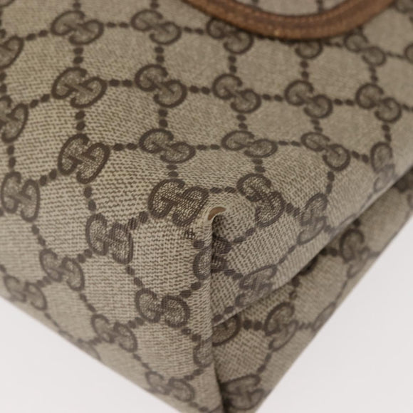 GUCCI GG Supreme Web Sherry Line Tote Bag PVC Beige Red 39 02 003 Auth 152070