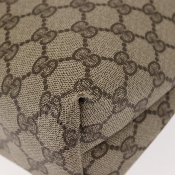 GUCCI GG Supreme Web Sherry Line Tote Bag PVC Beige Red 39 02 003 Auth 152070