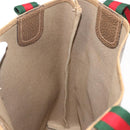 GUCCI GG Supreme Web Sherry Line Tote Bag PVC Beige Red 39 02 003 Auth 152070-18