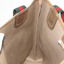 GUCCI GG Supreme Web Sherry Line Tote Bag PVC Beige Red 39 02 003 Auth 152070-19