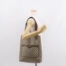 GUCCI GG Supreme Web Sherry Line Tote Bag PVC Beige Red 39 02 003 Auth 152070-20