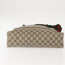 GUCCI GG Supreme Web Sherry Line Tote Bag PVC Beige Red 39 02 003 Auth 152070-5