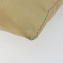 PRADA Shoulder Bag Nylon Beige Silver Auth 152076-16