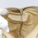 PRADA Shoulder Bag Nylon Beige Silver Auth 152076-20