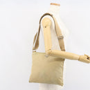 PRADA Shoulder Bag Nylon Beige Silver Auth 152076-22