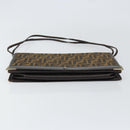 FENDI Zucca Canvas Shoulder Bag Black Brown Auth 152077-5