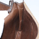 FENDI Zucca Canvas Shoulder Bag Black Brown Auth 152077-19