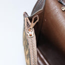 FENDI Zucca Canvas Shoulder Bag Black Brown Auth 152077-21