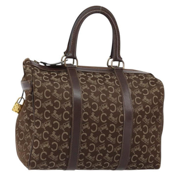 CELINE C Sulky Boston Bag Canvas Brown Auth 152078