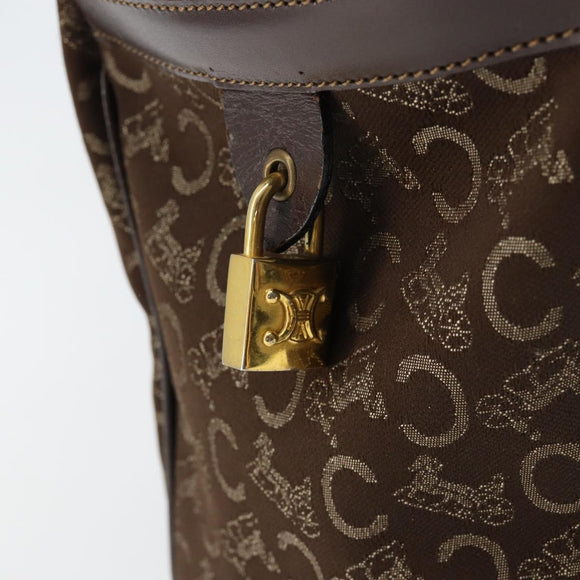 CELINE C Sulky Boston Bag Canvas Brown Auth 152078